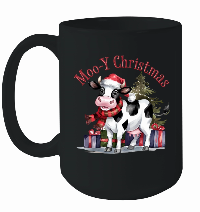 Moo Y Christmas Vintage Ceramic Mug