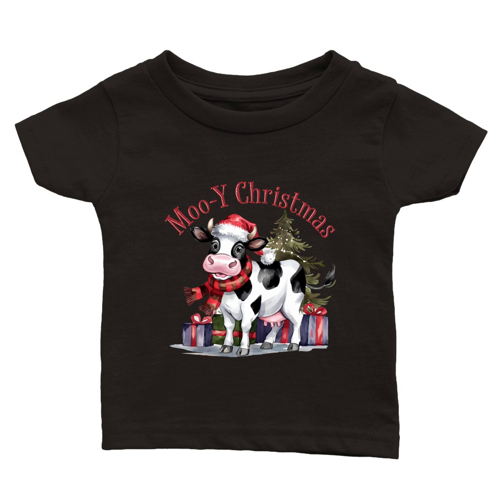 Moo Y Christmas Vintage Classic Baby Crewneck T-shirt