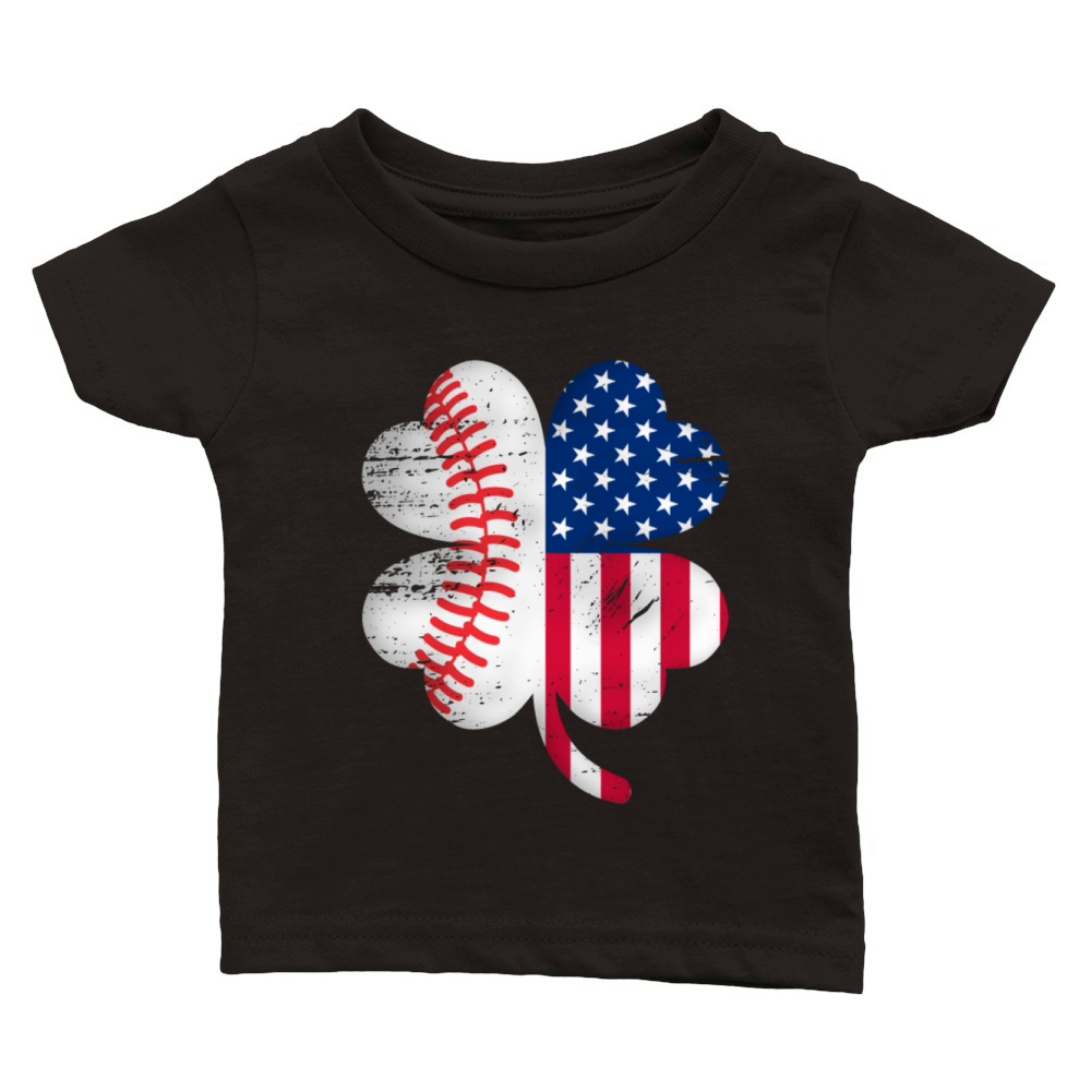 St Patricks Day Baseball American Gift Classic Baby Crewneck T-shirt