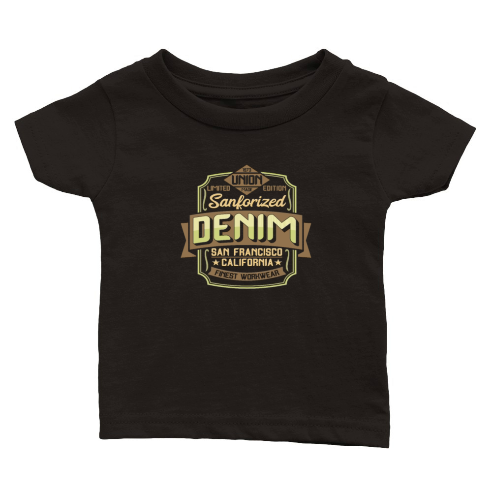 Vintage Denim Logo Classic Baby Crewneck T-shirt