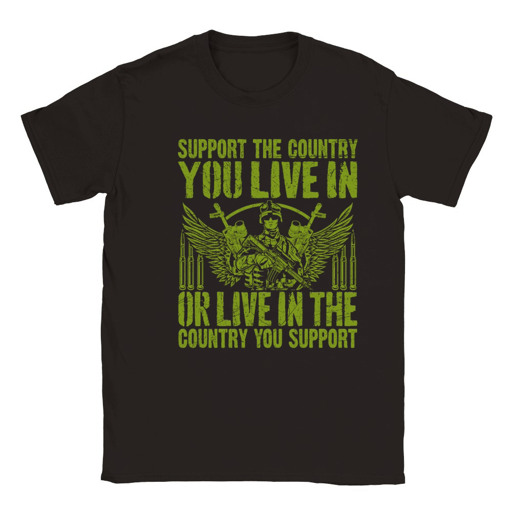 support the country you live in or live in the country you support Classic Kids Crewneck T-shirt