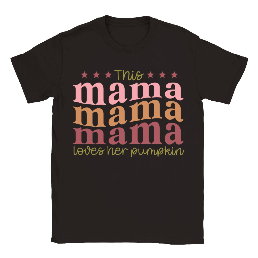 this mama loves her pumpkin Classic Kids Crewneck T-shirt