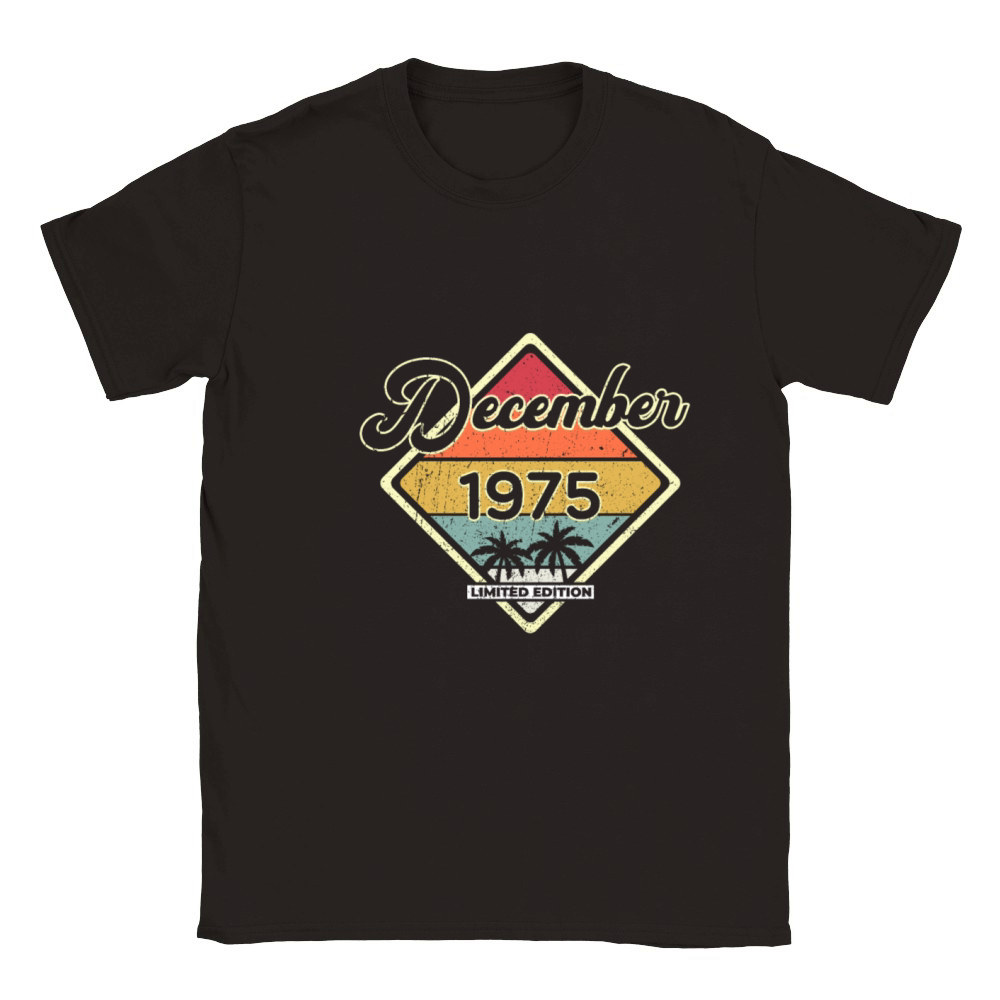 Vintage 45th Birthday December 1975 Sports Gift Classic Kids Crewneck T-shirt