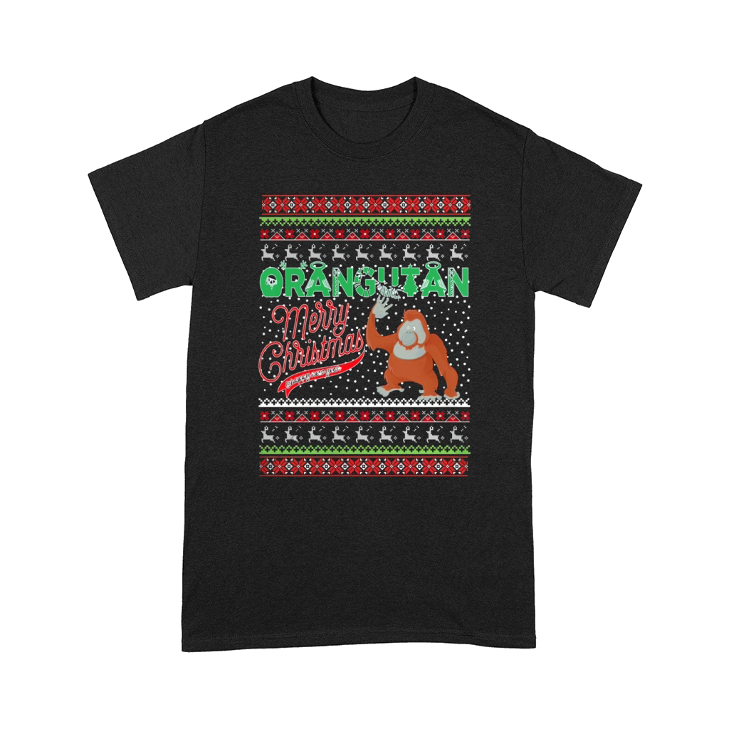 Orangutan Ugly Merry Christmas Comfort T-shirt