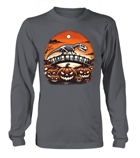 Halloween Dinosaur Skeleton 03 Long sleeved Unisex