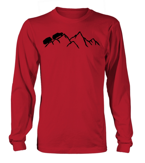 mountains mountains caravan silhouette off-road ve Long sleeved Unisex