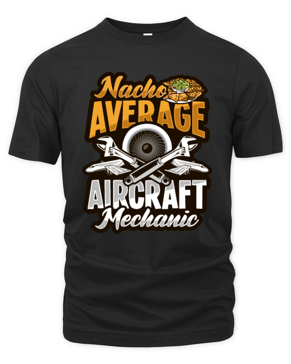Aircraft Mechanic Dad Design for a Nacho Lover Organic Unisex T-shirt