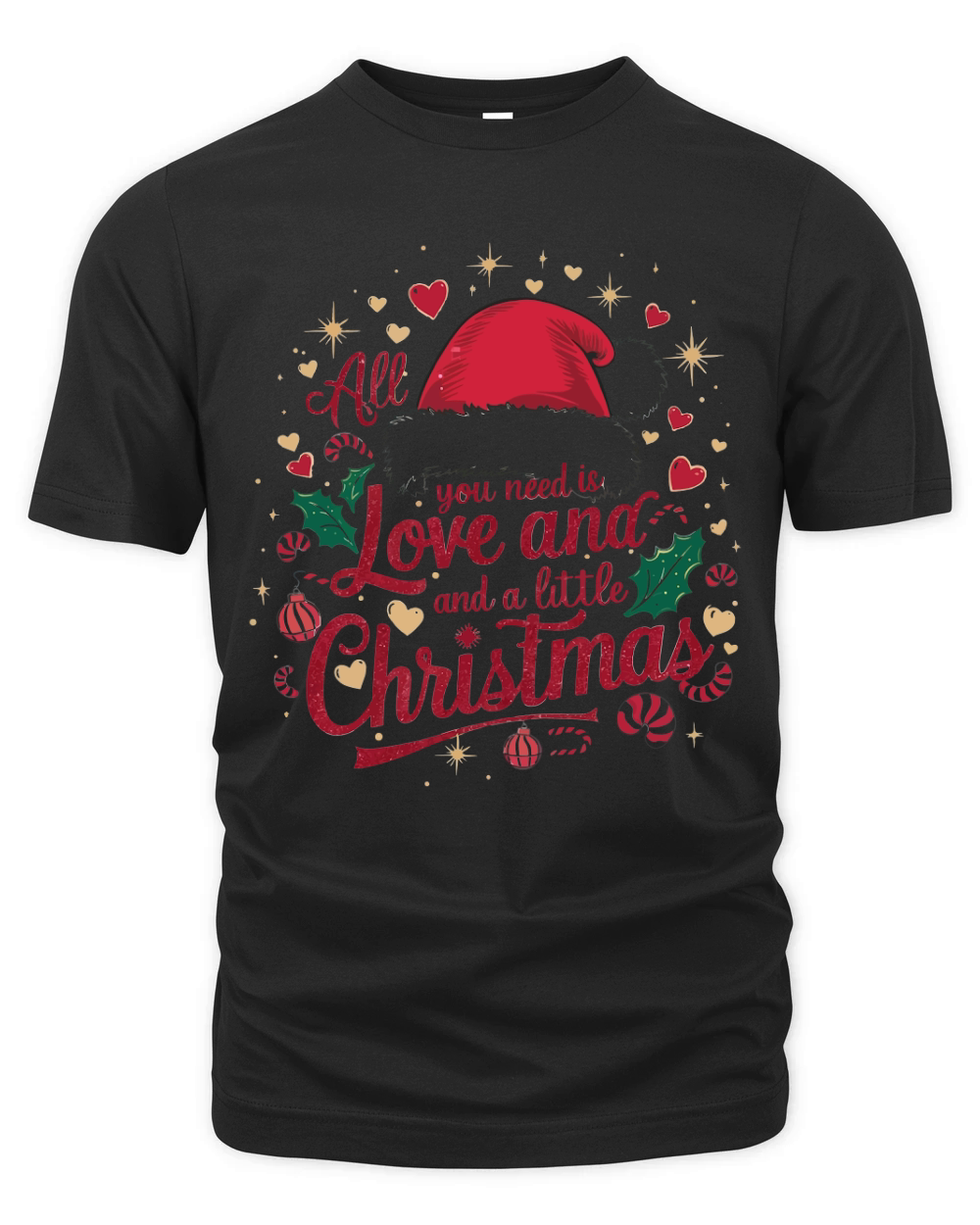 All you need is love and a little Christmas Organic Unisex T-shirt