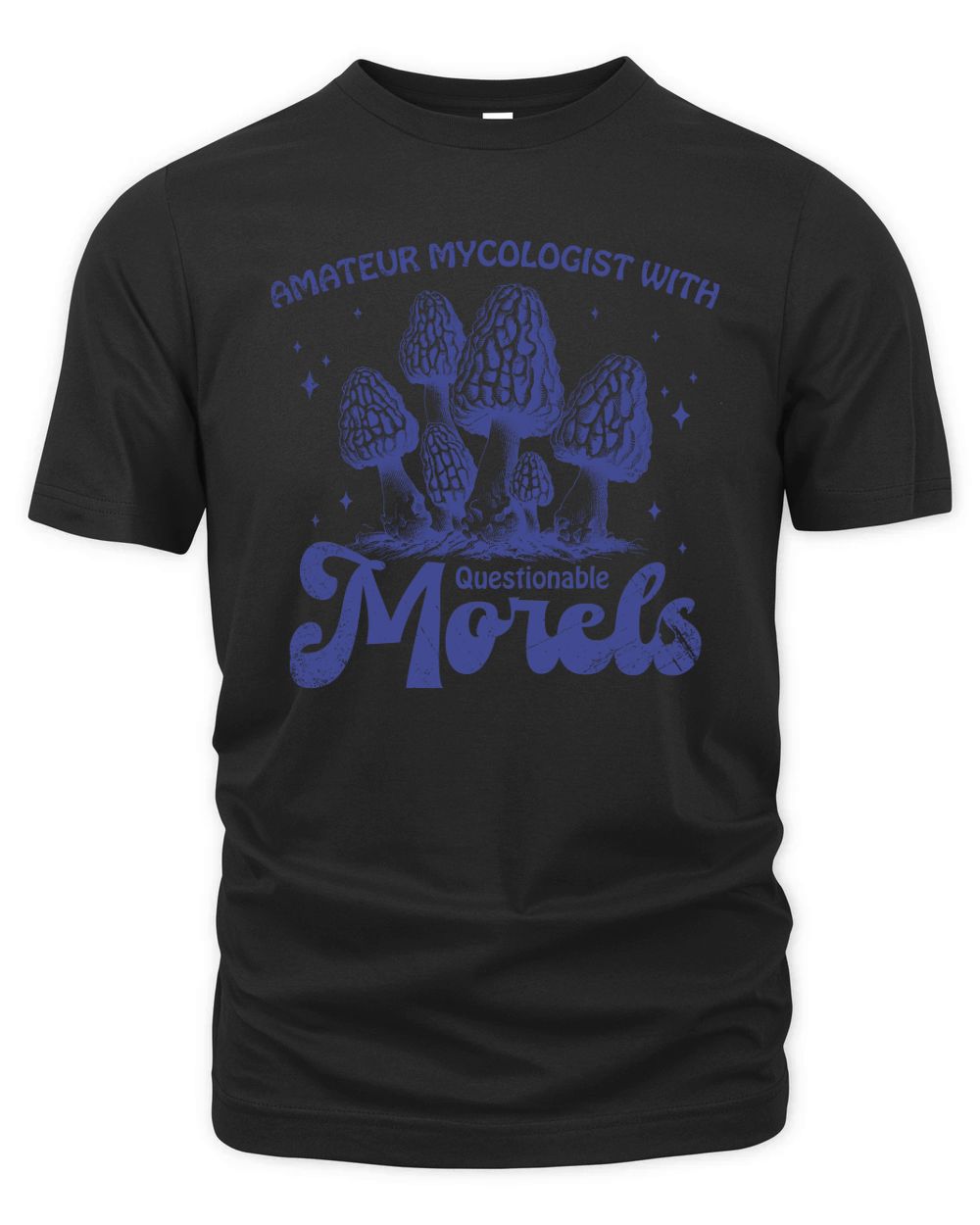 Amateur Mycologist with Morels L vBlue GR Organic Unisex T-shirt