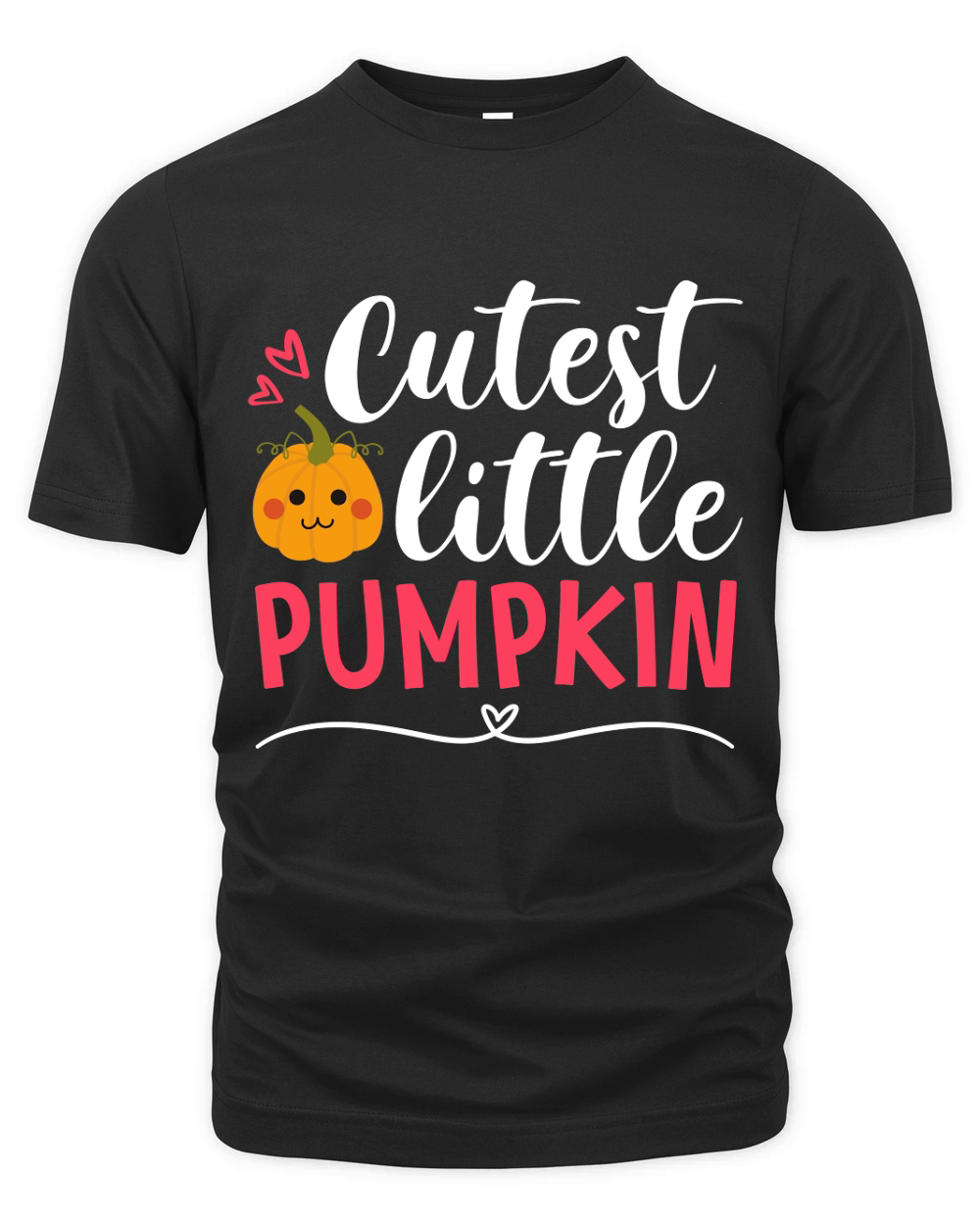 Cutest Little Pumpkin   Black Bckground Organic Unisex T-shirt