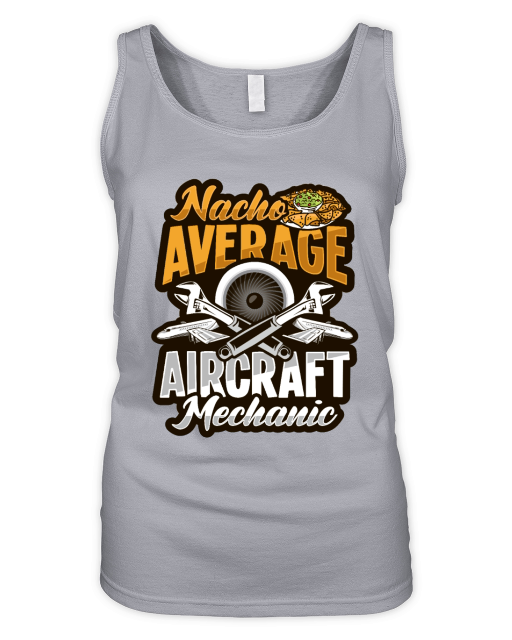 Aircraft Mechanic Dad Design for a Nacho Lover Organic Women's Tank Top