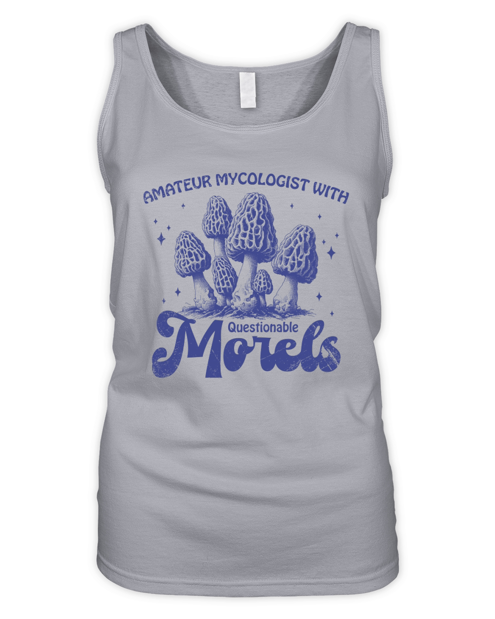 Amateur Mycologist with Morels L vBlue GR Organic Women's Tank Top