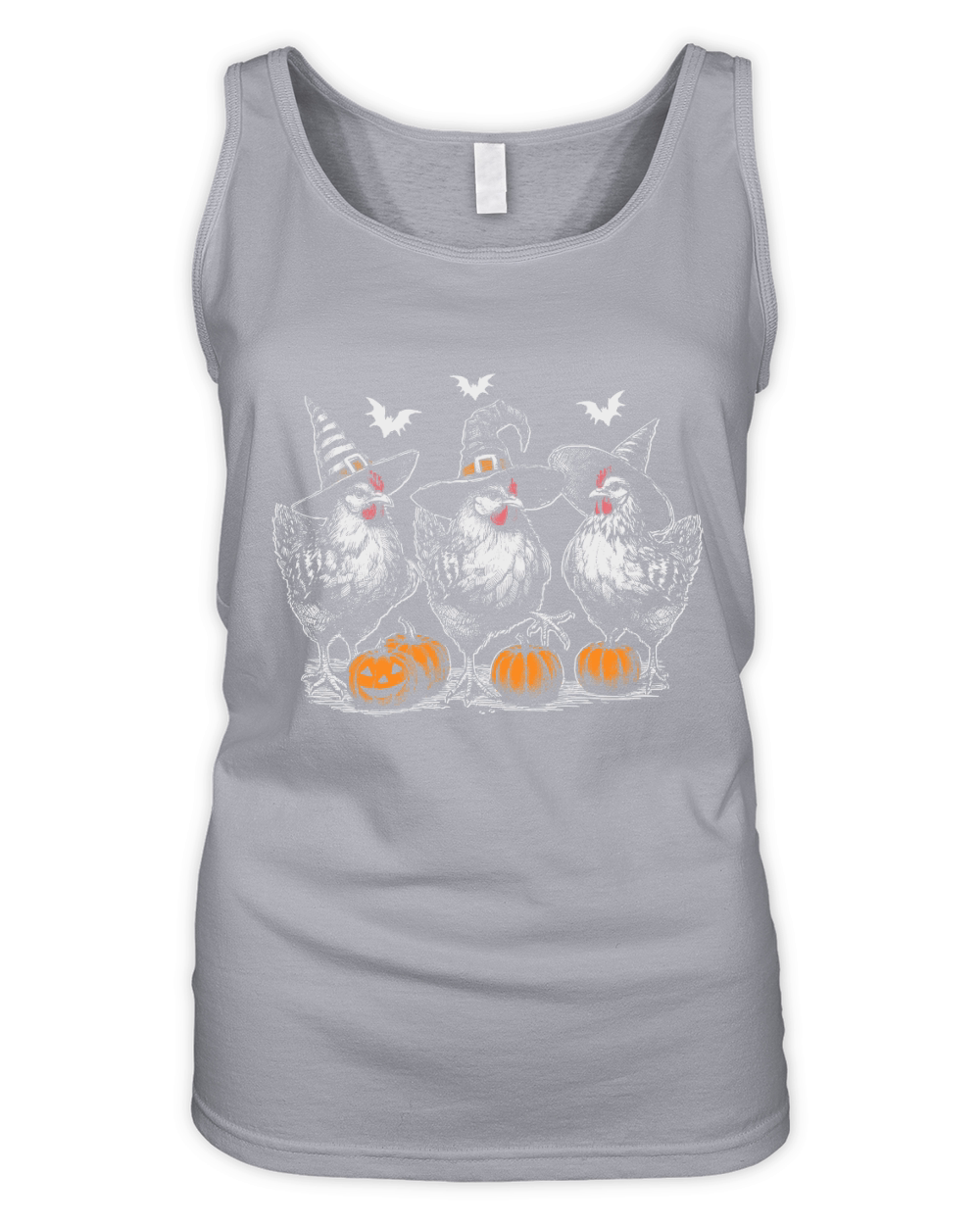 Chicken Witches Funny Halloween D Color Organic Women's Tank Top