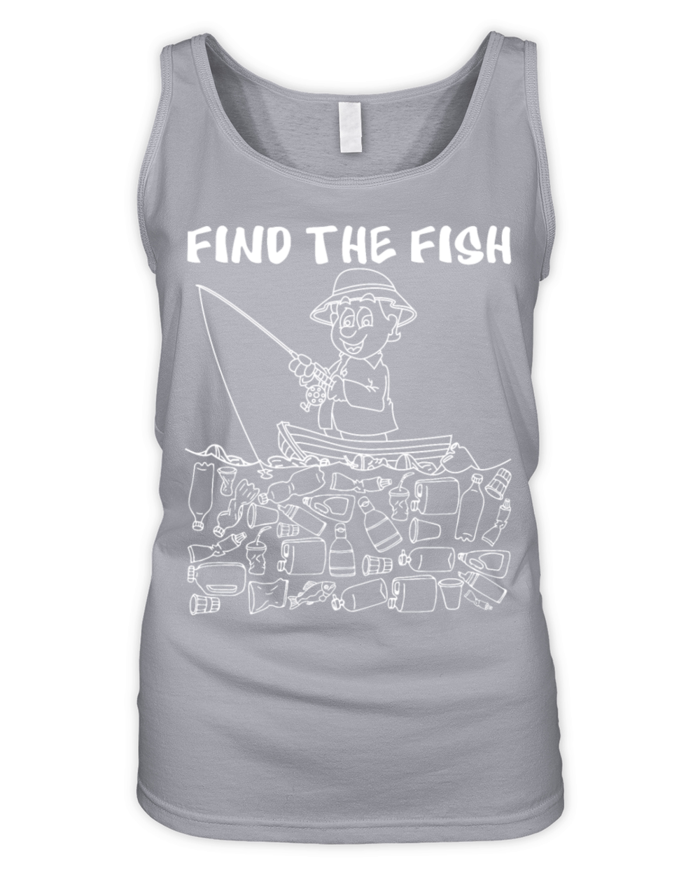 Fish Plastic Waste Nature Portection Recycle Earth Organic Women's Tank Top