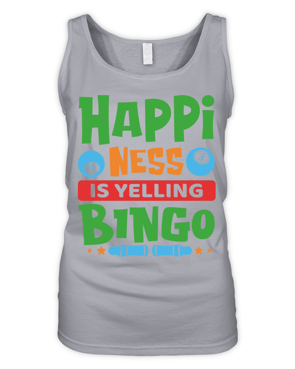 Happiness Is Yelling Bingo 03 Organic Women's Tank Top