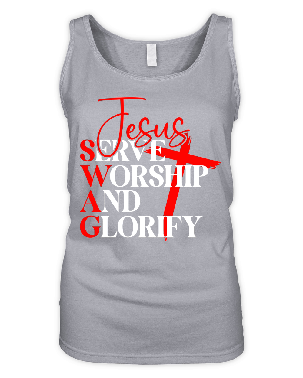 Jesus Serve Worship And Glorify Organic Women's Tank Top