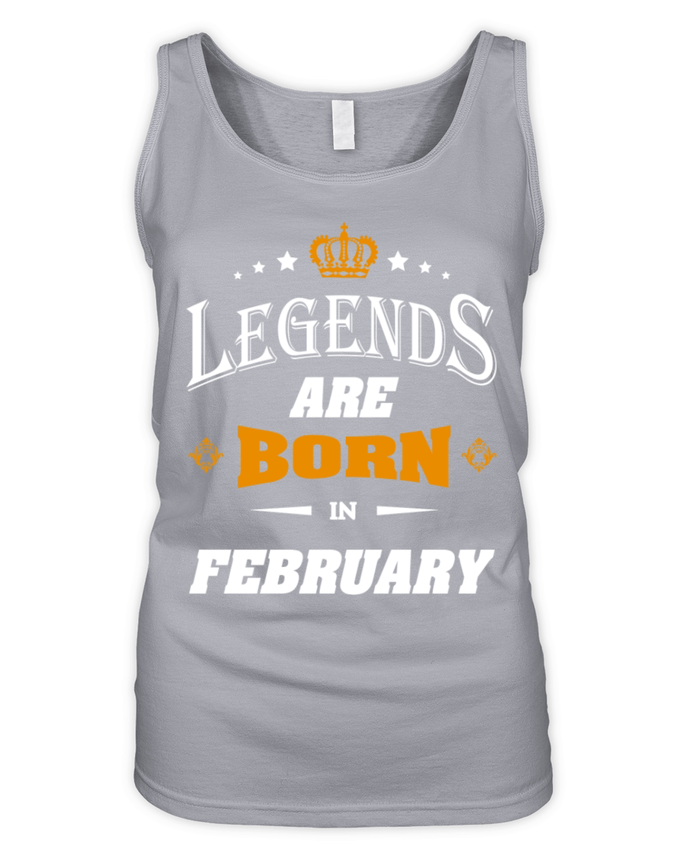 Legends are born in February birthday shirt Organic Women's Tank Top