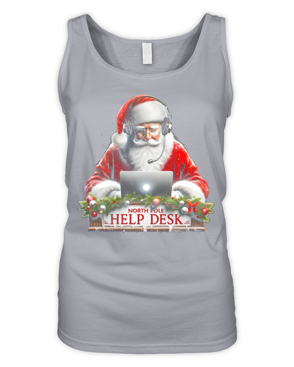Santas North Pole Help Desk Organic Women's Tank Top