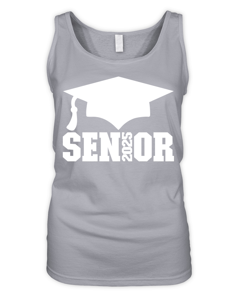Senior 2025 with cap white Organic Women's Tank Top