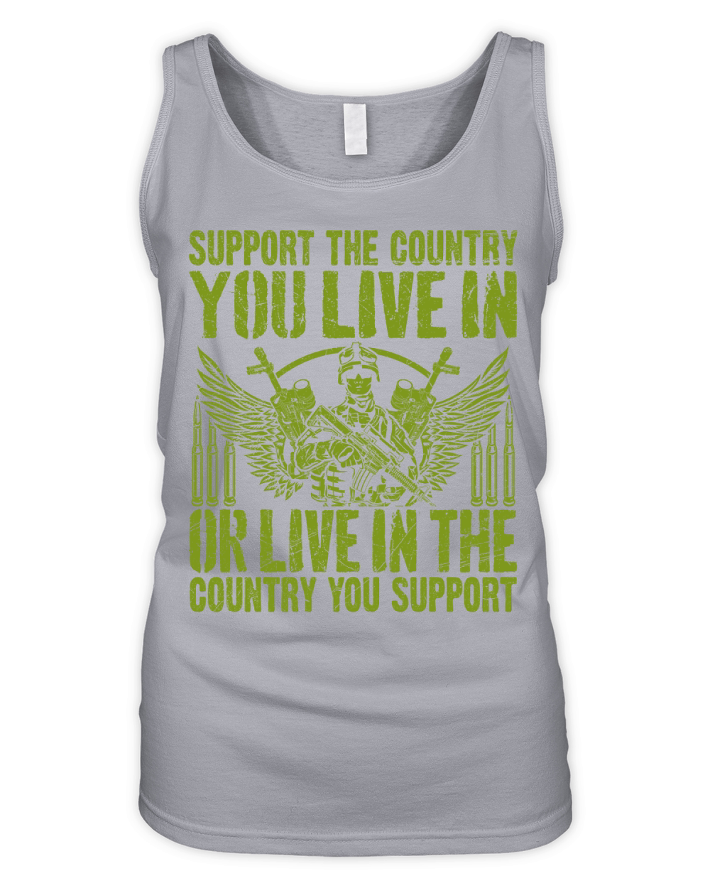 support the country you live in or live in the country you support Organic Women's Tank Top