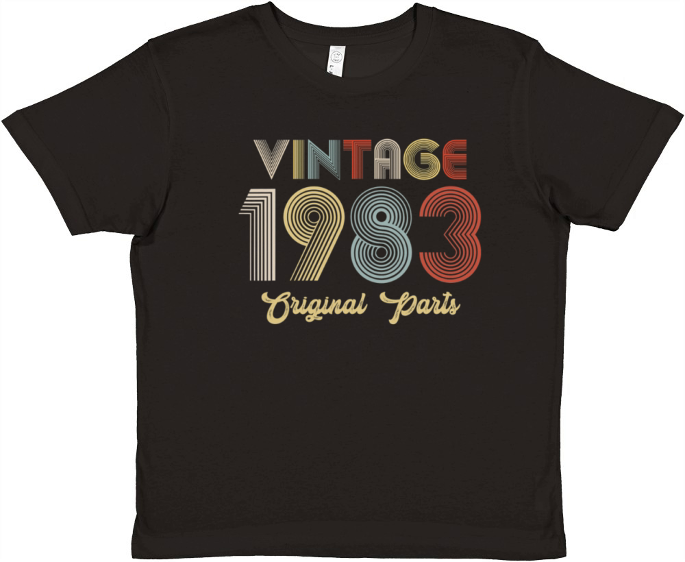 38th Birthday Vintage 1983 Original Parts Premium Kids Crewneck T-shirt