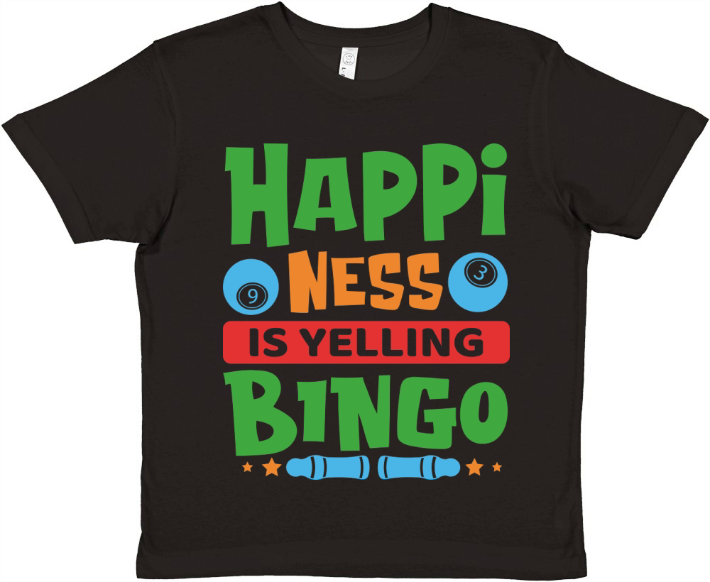 Happiness Is Yelling Bingo 03 Premium Kids Crewneck T-shirt