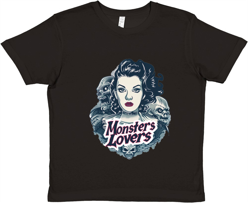 Monster Lover Vintage Halloween 4 Premium Kids Crewneck T-shirt