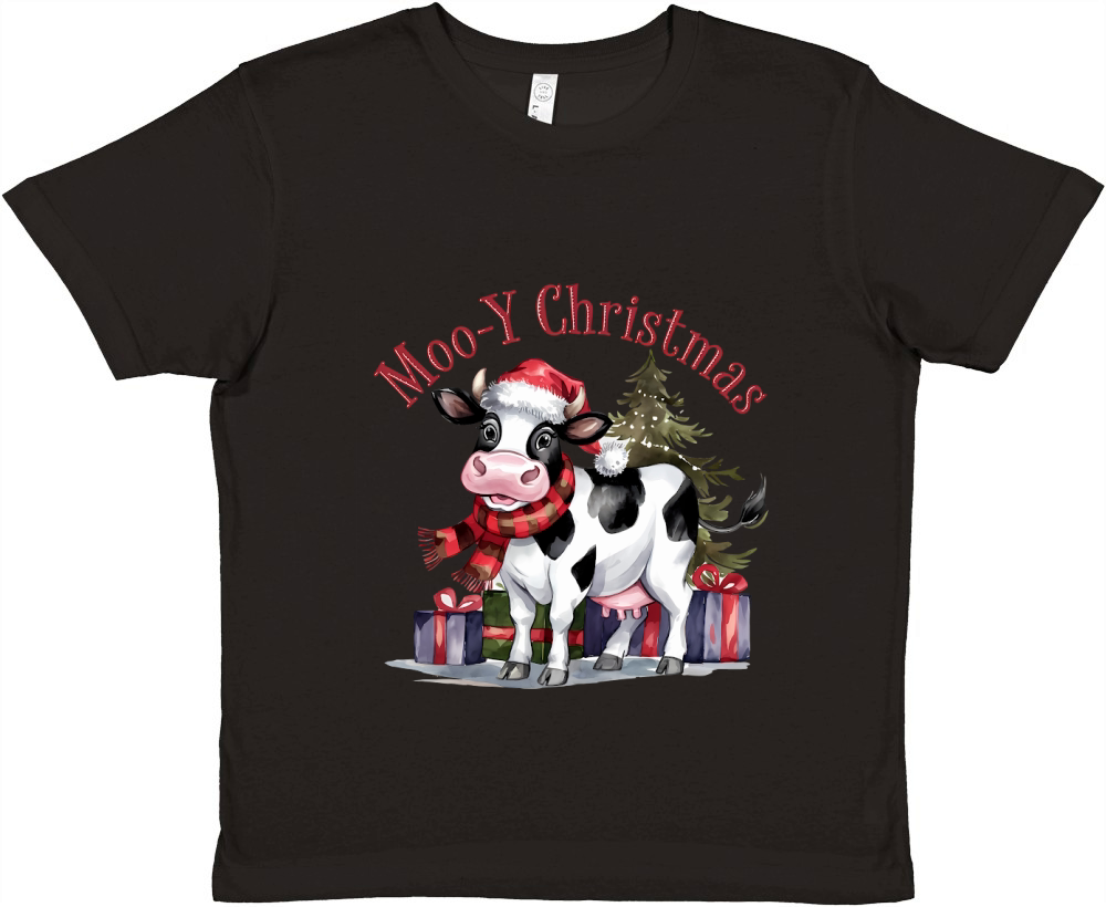 Moo Y Christmas Vintage Premium Kids Crewneck T-shirt