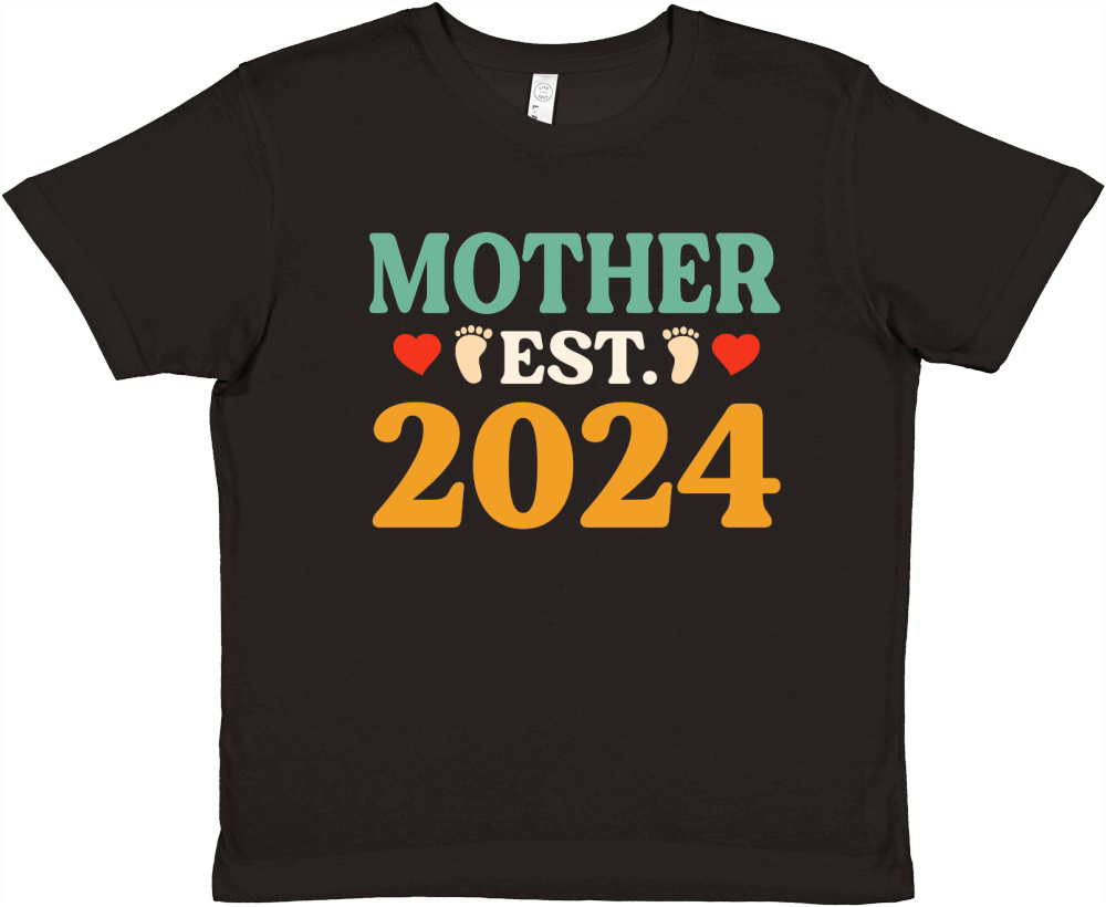 mother day Mother Est 2024 Premium Kids Crewneck T-shirt