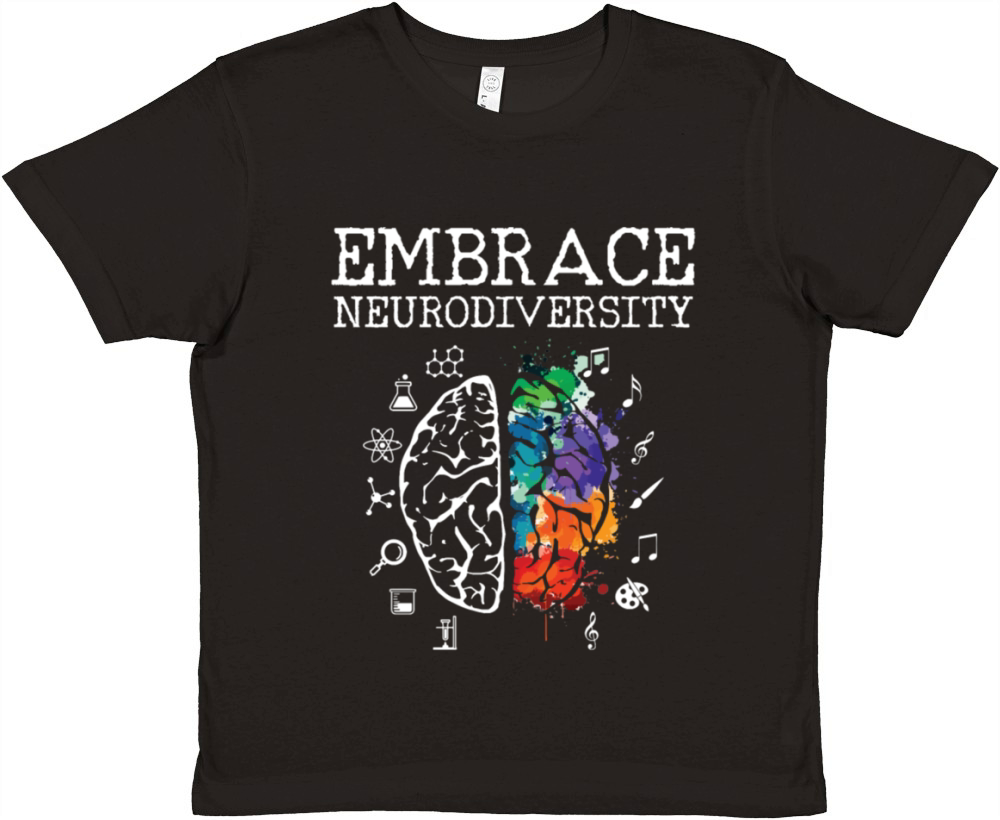 Neurodiversity   Embrace ADHD Autism ASD Gift Premium Kids Crewneck T-shirt