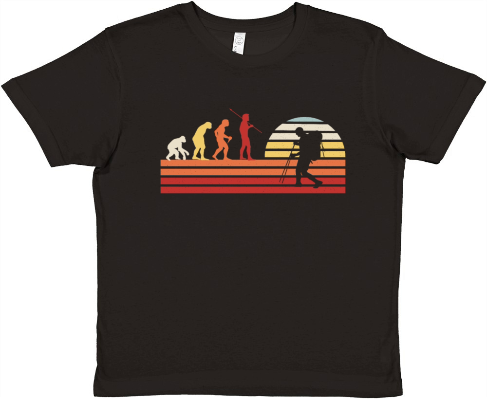 Retro Hiking Trails Outdoor Hike Vintage Hiker Premium Kids Crewneck T-shirt