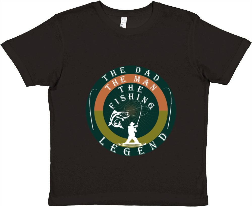 THE DAD - THE MAN - THE FISHING LEGEND Premium Kids Crewneck T-shirt