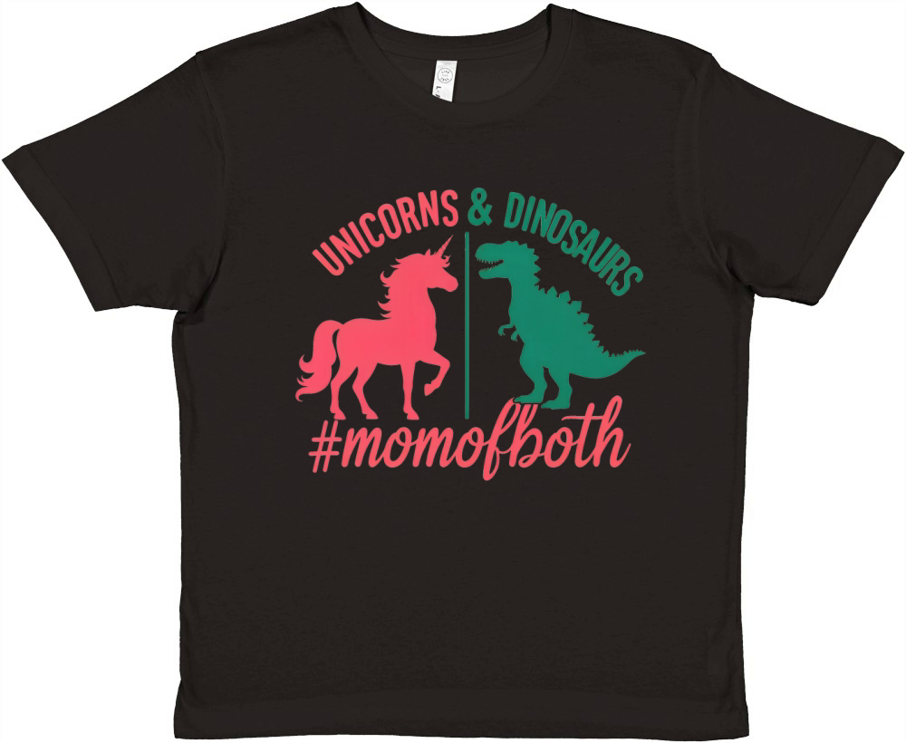 Unicorns And Dinosaurs #momofboth 02 Premium Kids Crewneck T-shirt