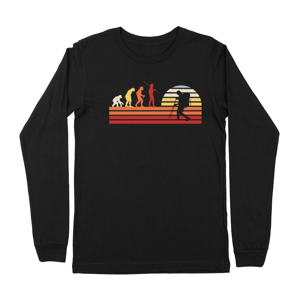 Retro Hiking Trails Outdoor Hike Vintage Hiker Premium Long Sleeve
