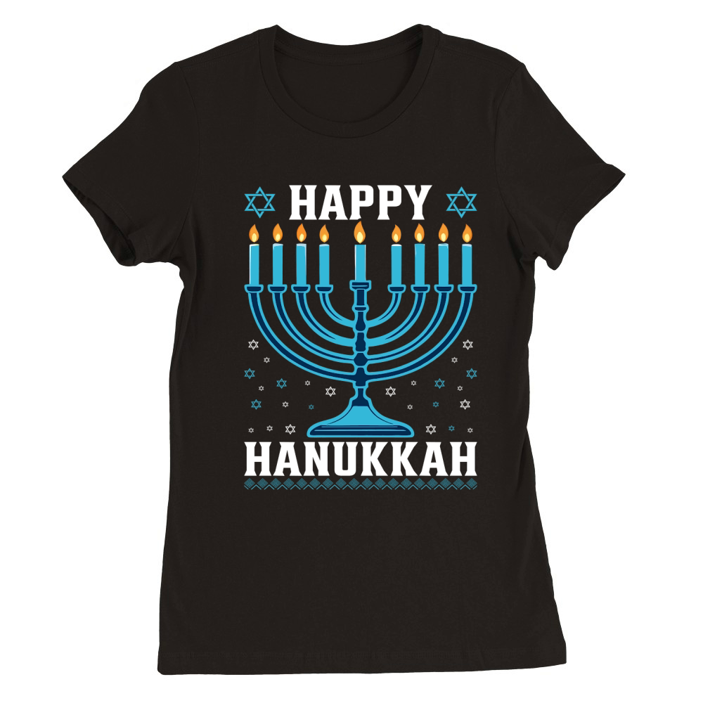 happy hanukkah 1.05 Premium Womens Crewneck T-shirt