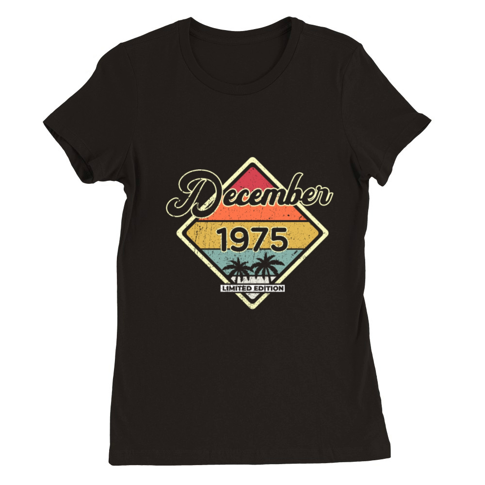 Vintage 45th Birthday December 1975 Sports Gift Premium Womens Crewneck T-shirt