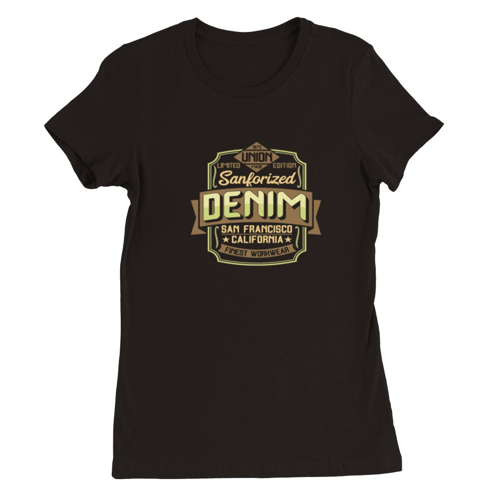 Vintage Denim Logo Premium Womens Crewneck T-shirt