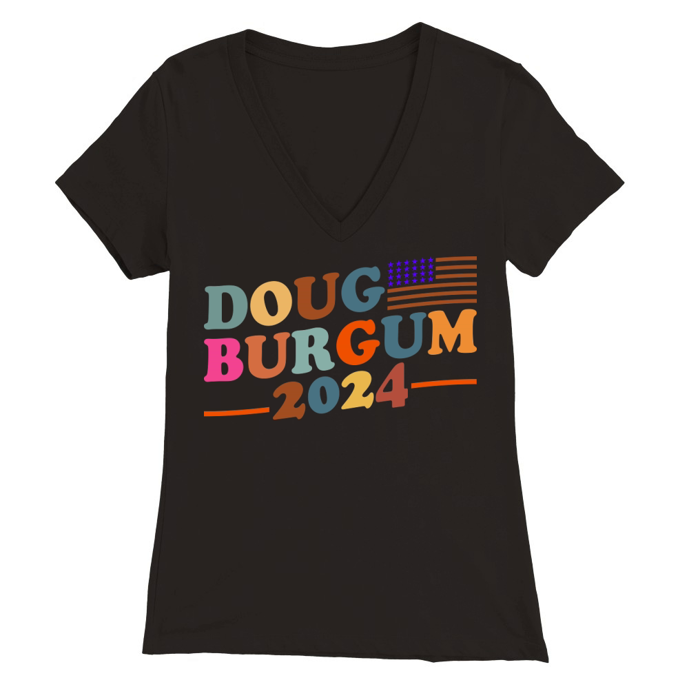 Doug Burgum 2024 Premium Womens V-Neck T-shirt