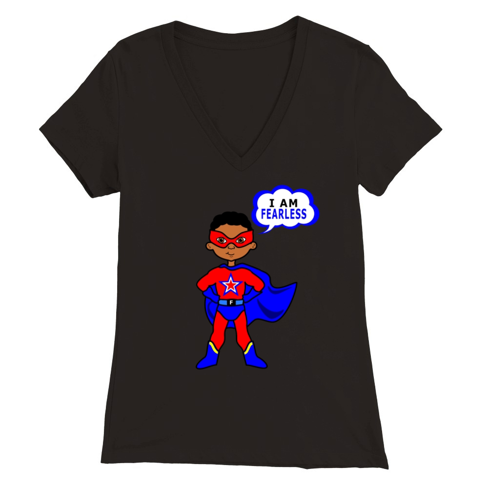 I Am Fearless Premium Womens V-Neck T-shirt