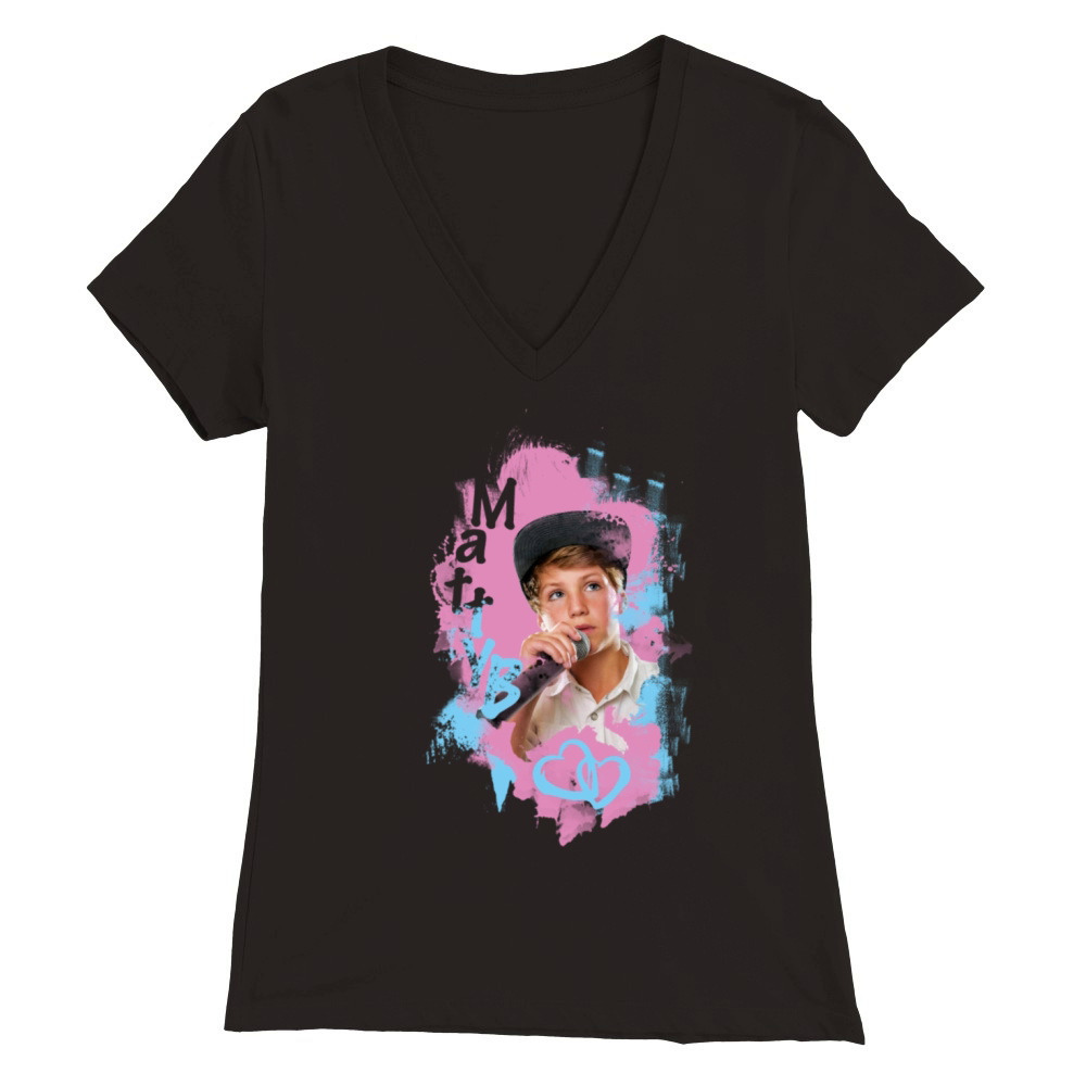 MattyB Neon Premium Womens V-Neck T-shirt