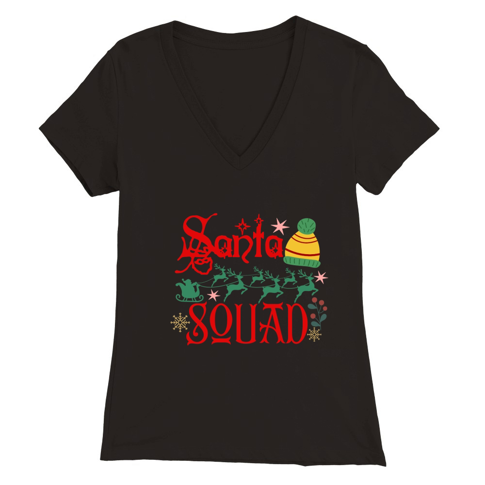 Santa Squad 1 Premium Womens V-Neck T-shirt