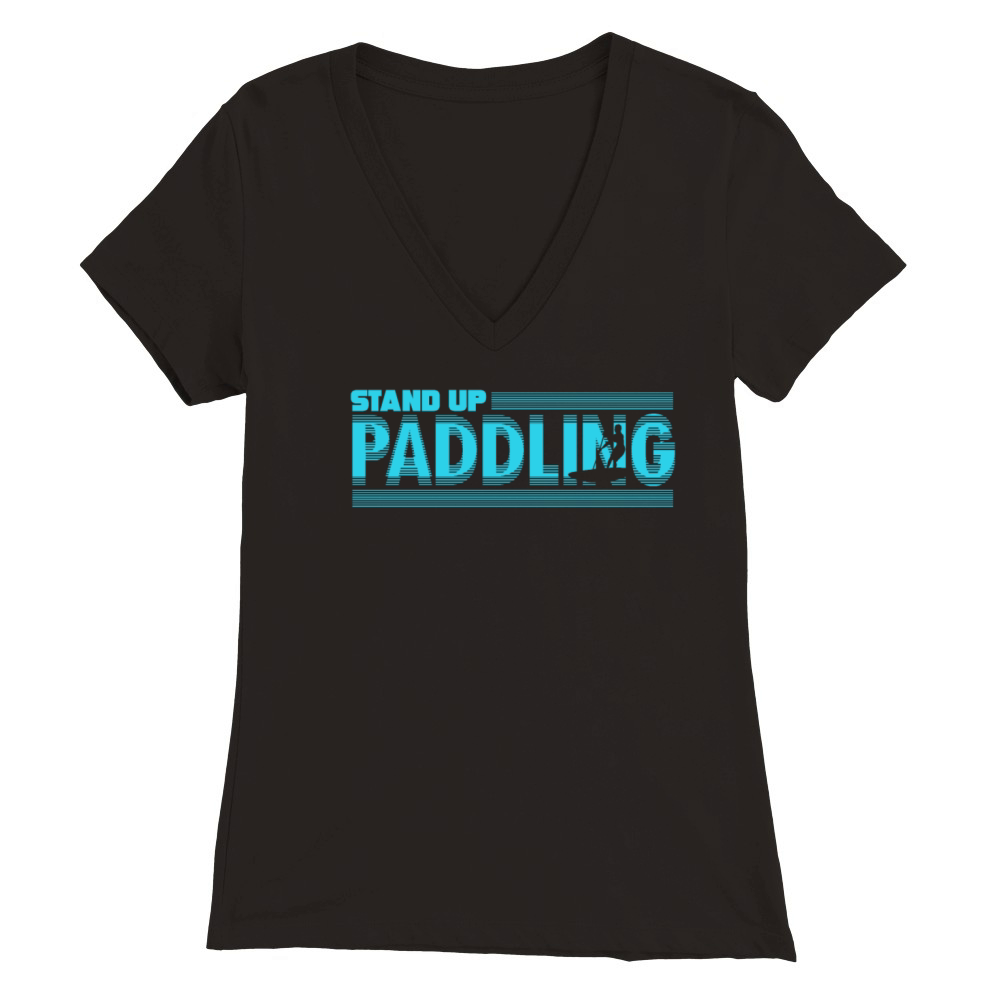 Stand up Paddling Premium Womens V-Neck T-shirt