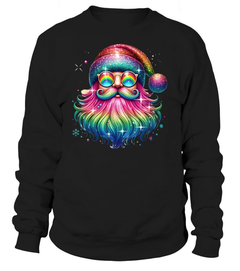 Santa with Sunglasses Sweatshirt Unisex
