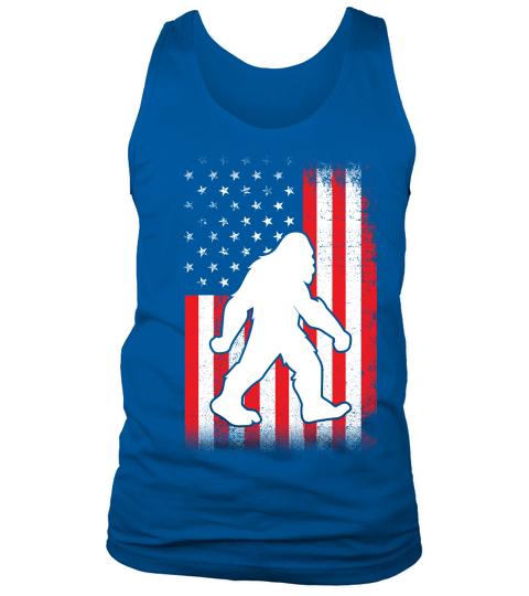Bigfoot Patriotic Day Usa Flag Tank Top Unisex