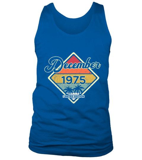 Vintage 45th Birthday December 1975 Sports Gift Tank Top Unisex