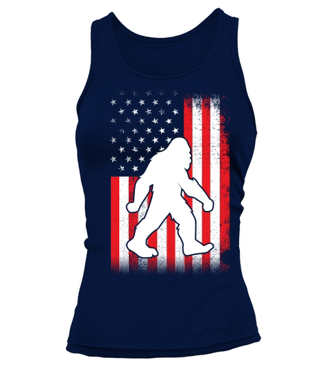 Bigfoot Patriotic Day Usa Flag Tank top Woman