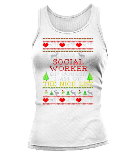Gift For Social Worker Ugly Christmas Tank top Woman