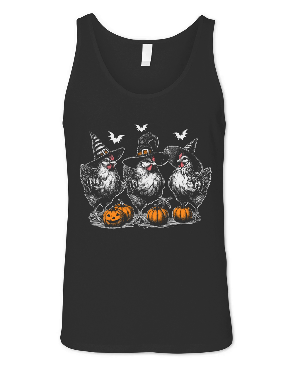 Chicken Witches Funny Halloween D Color Unisex Jersey Tank