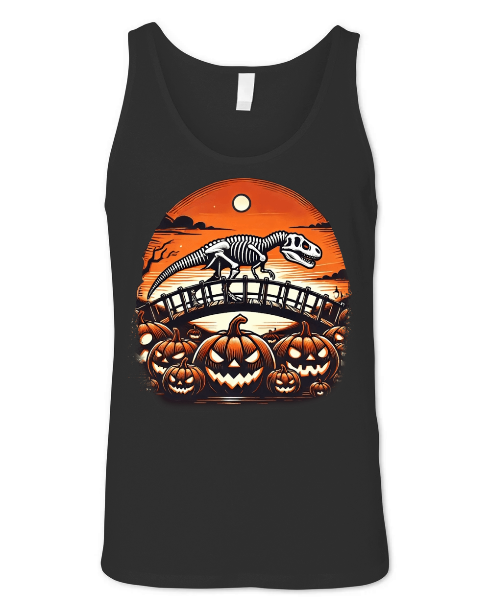 Halloween Dinosaur Skeleton 03 Unisex Jersey Tank