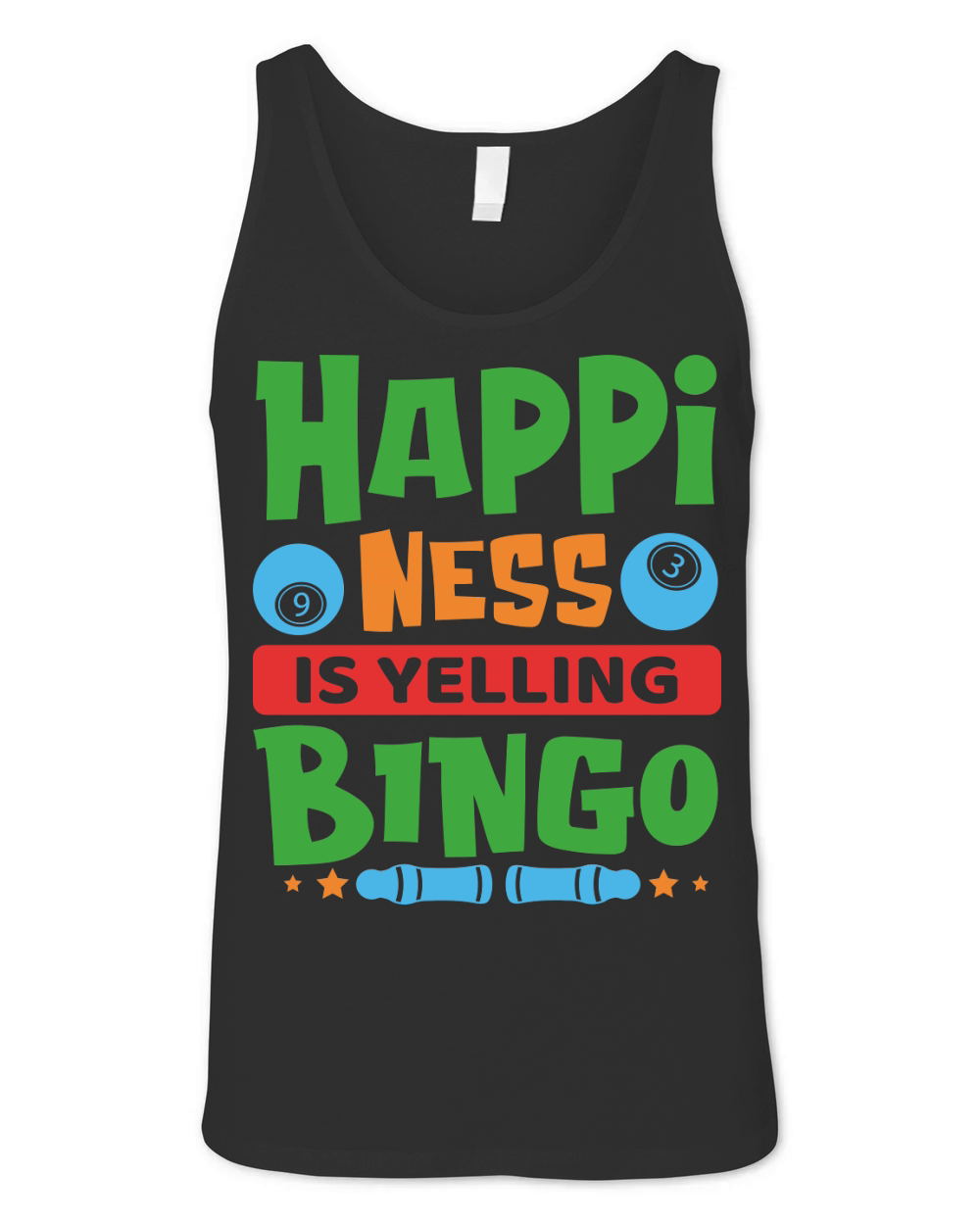 Happiness Is Yelling Bingo 03 Unisex Jersey Tank
